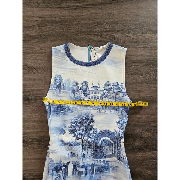 Alice + Olivia Women's Wynell Toile De Jouy Print Mini Dress NWT Size 6 - Picture 14 of 16